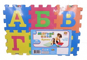 Коврик-пазл из серии Мягкие пазлы - Изучаем буквы, 36 деталей (ABtoys, PT-00930)